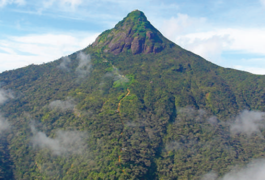Sri Pada also known as Adam’s Peak in the Ratnapura district.